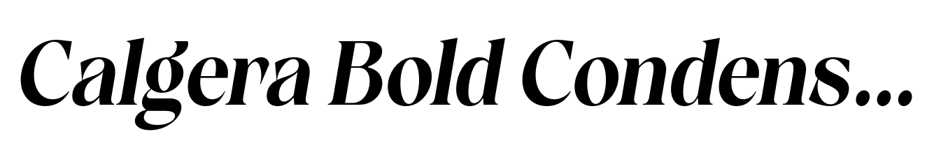 Calgera Bold Condensed Oblique